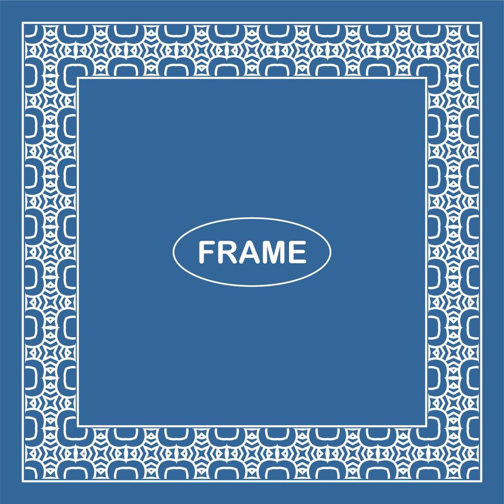 Vintage ornamental vector frame. Vector illustration template for design