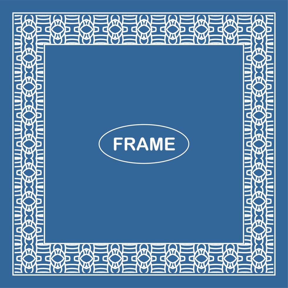 Vintage ornamental vector frame. Vector illustration template for design