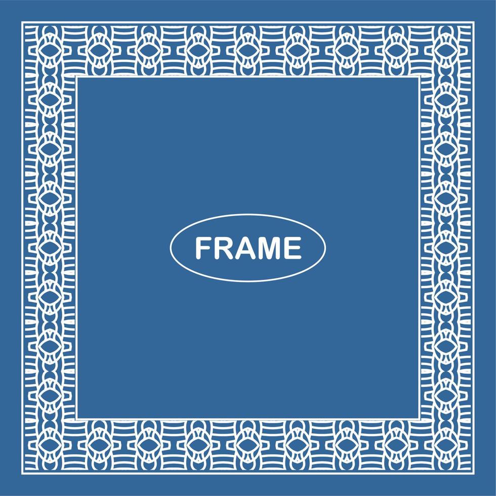 Vintage ornamental vector frame. Vector illustration template for design