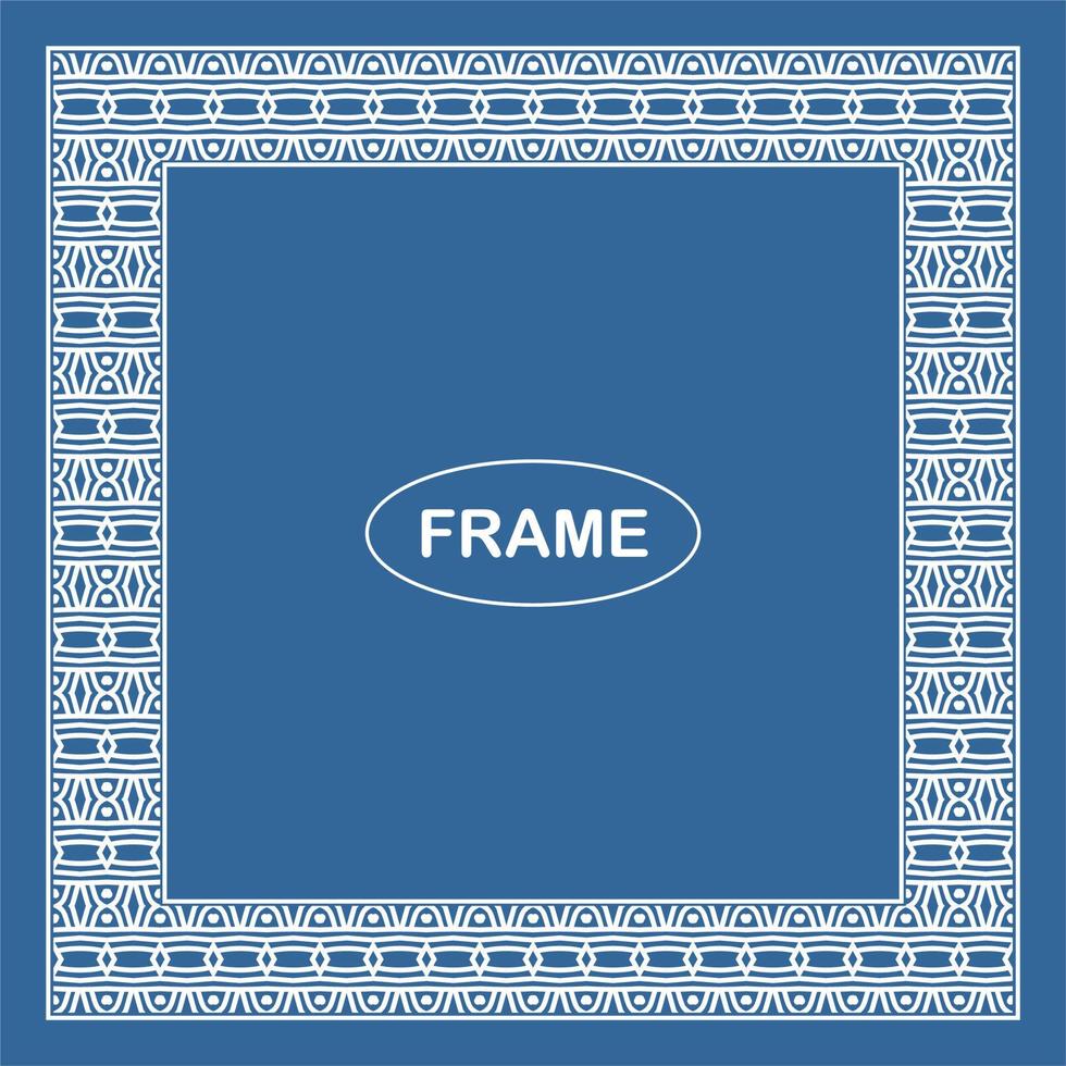 Vintage ornamental vector frame. Vector illustration template for design