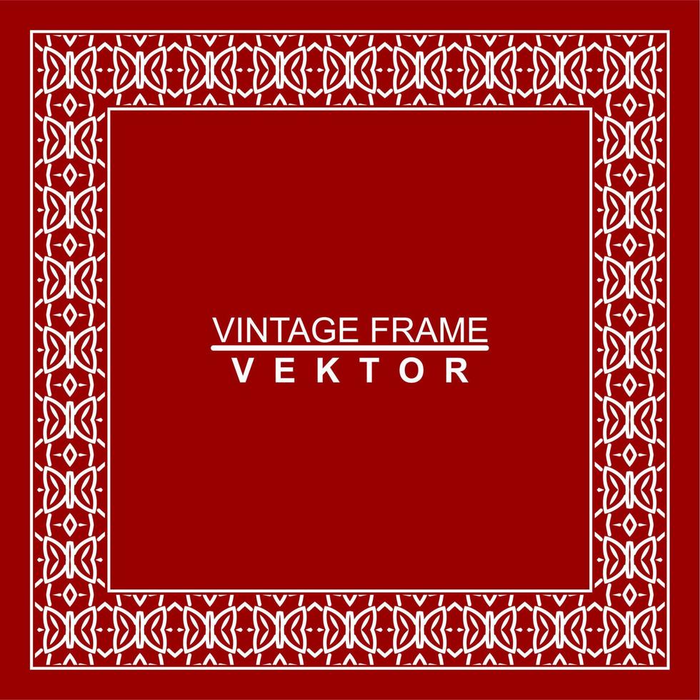 Vintage ornamental vector frame. Vector illustration template for design