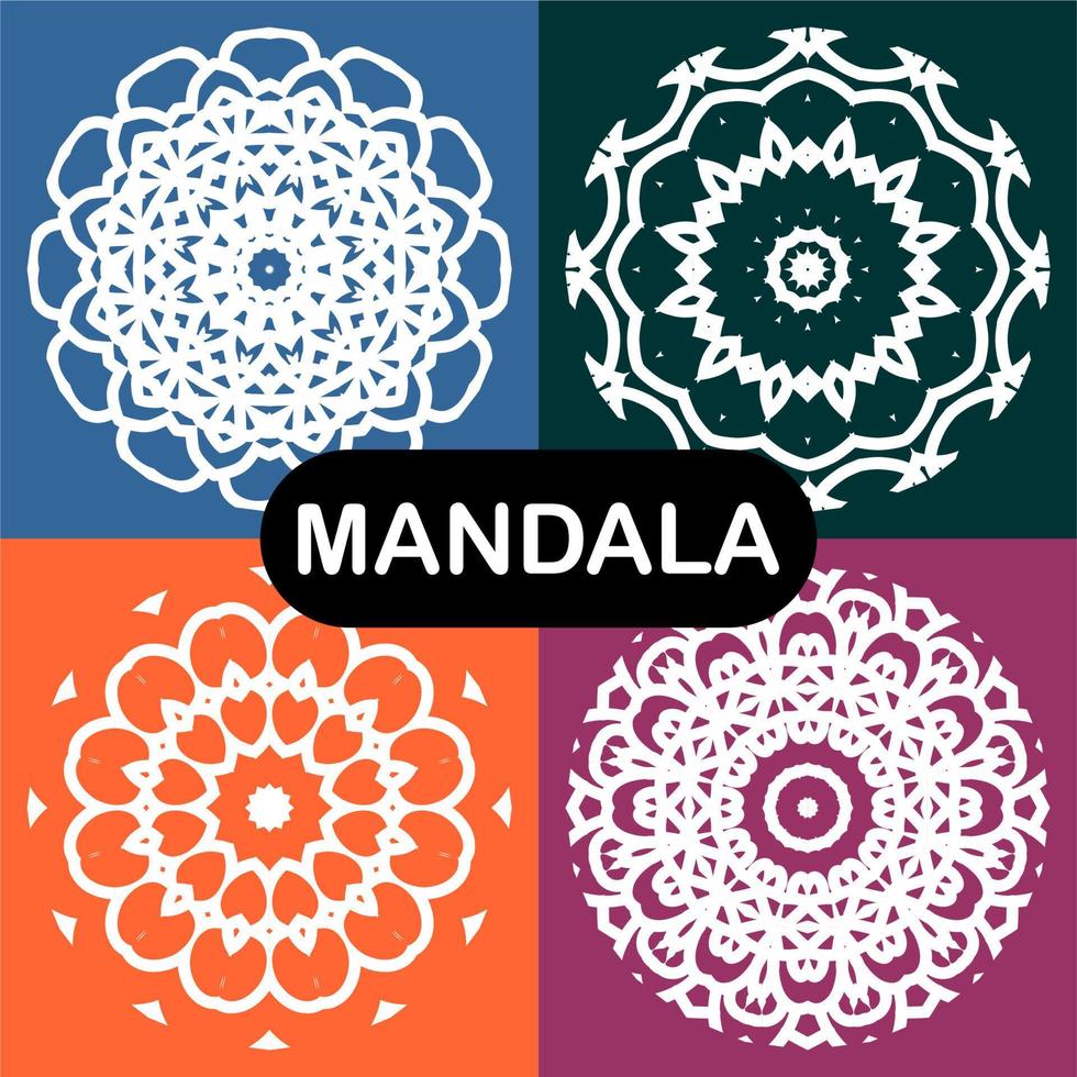 vector mandala set. templates for design