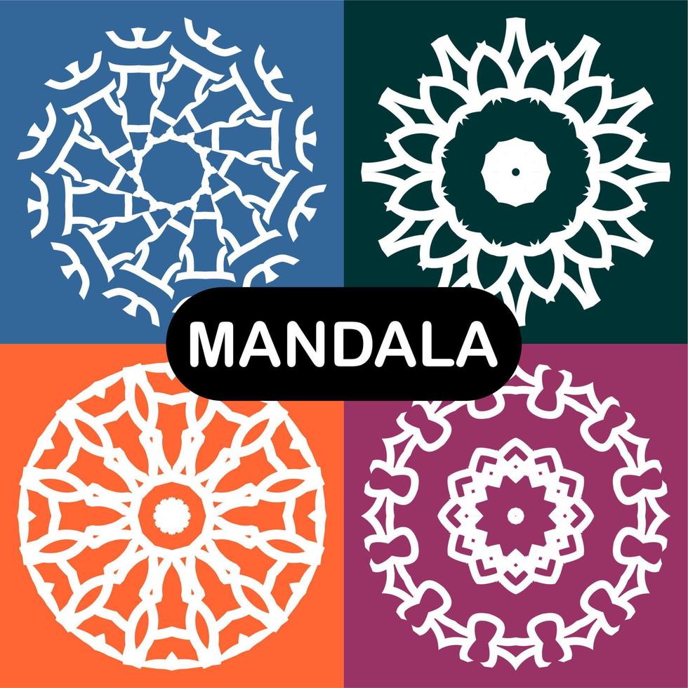 vector mandala set. templates for design