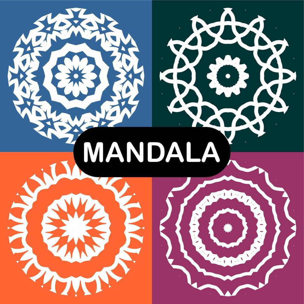 vector mandala set. templates for design
