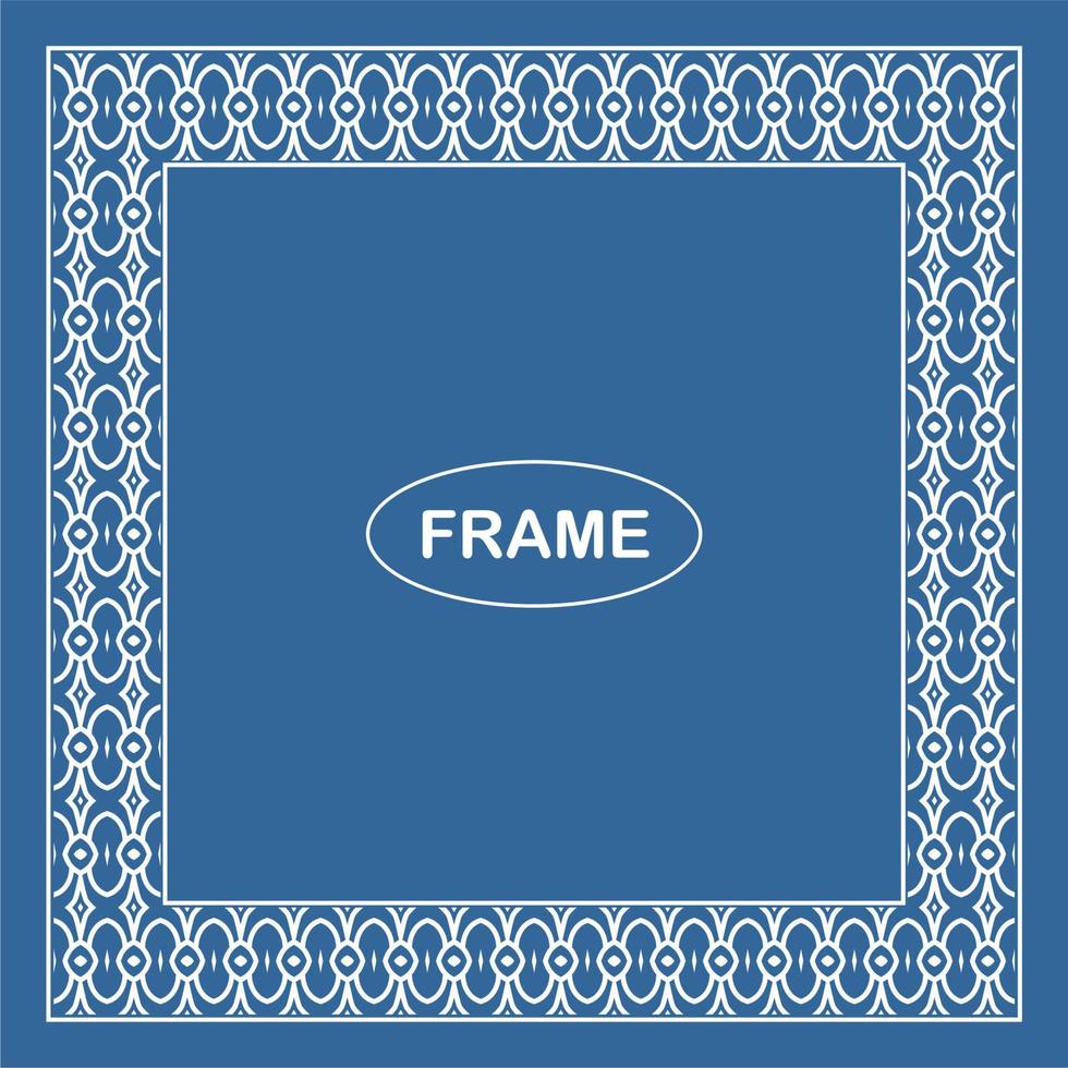 Vintage ornamental vector frame. Vector illustration template for design