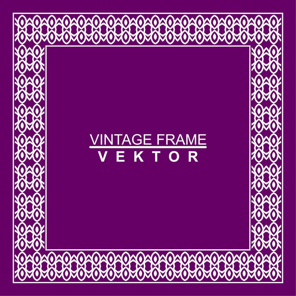 Vintage ornamental vector frame. Vector illustration template for design