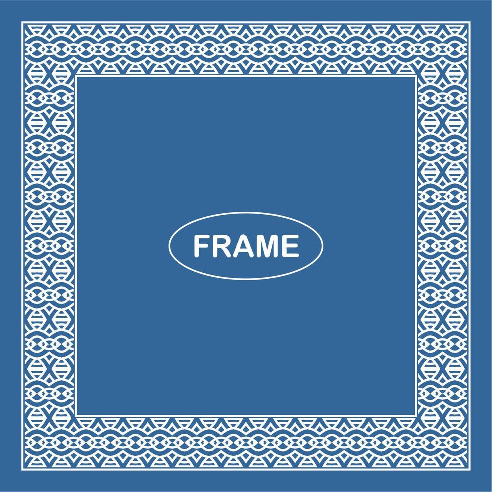 Vintage ornamental vector frame. Vector illustration template for design