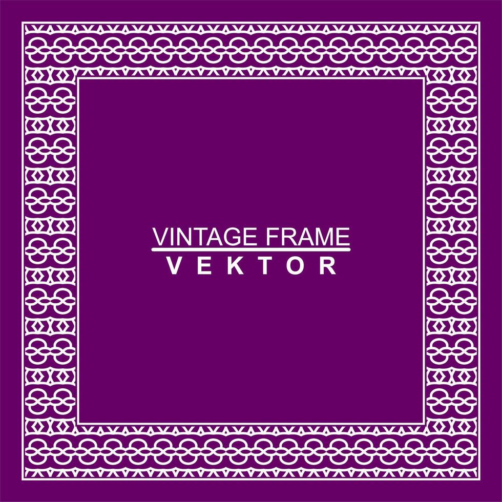 Vintage ornamental vector frame. Vector illustration template for design