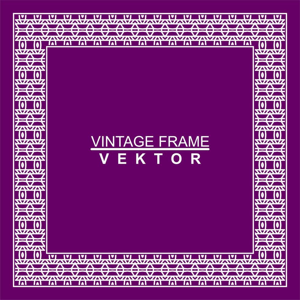 Vintage ornamental vector frame. Vector illustration template for design