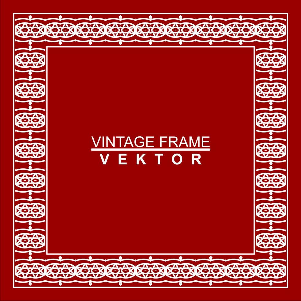 Vintage ornamental vector frame. Vector illustration template for design