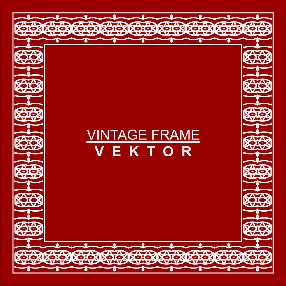 Vintage ornamental vector frame. Vector illustration template for design