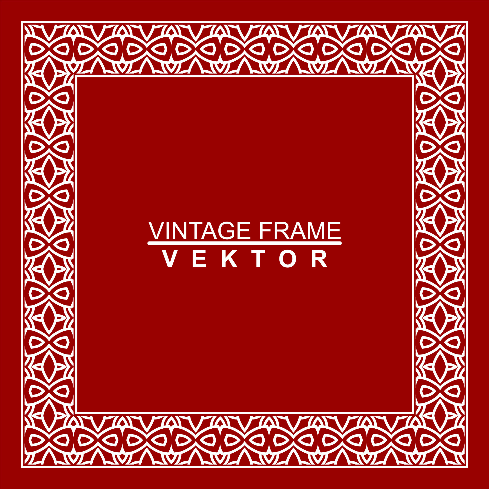 Red vintage circle frame stock vector. Illustration of decorative