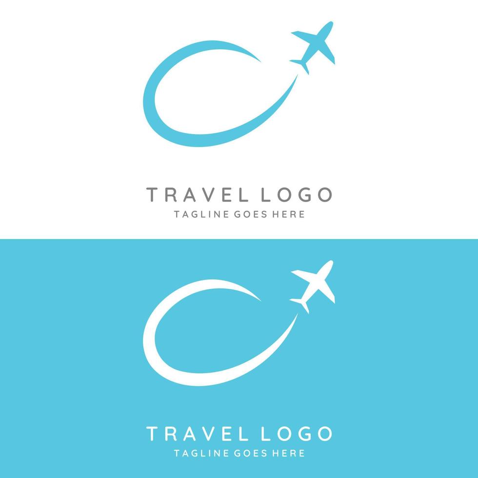 Airline ticket agency logo template design,vacation,traveling in summer isolated on background.logo for business,brand,agency and travel. vector