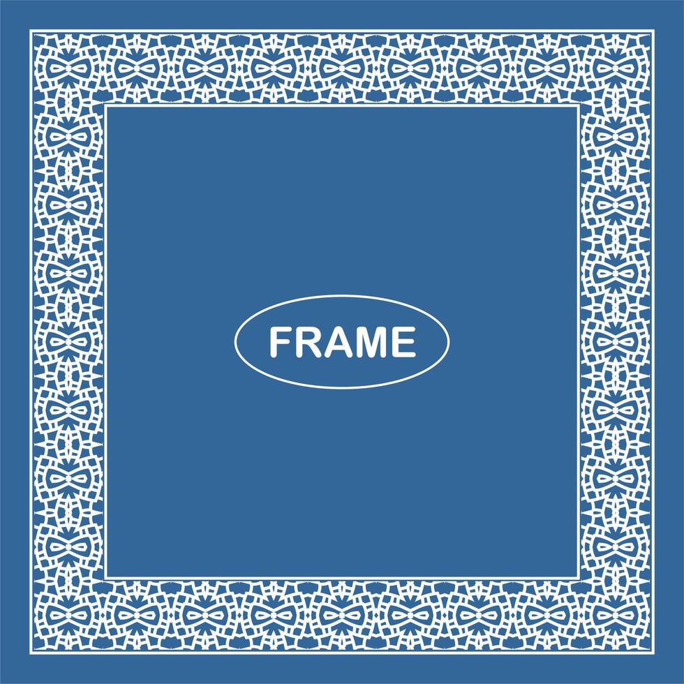 Vintage ornamental vector frame. Vector illustration template for design