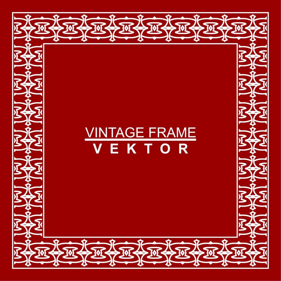 Vintage ornamental vector frame. Vector illustration template for design