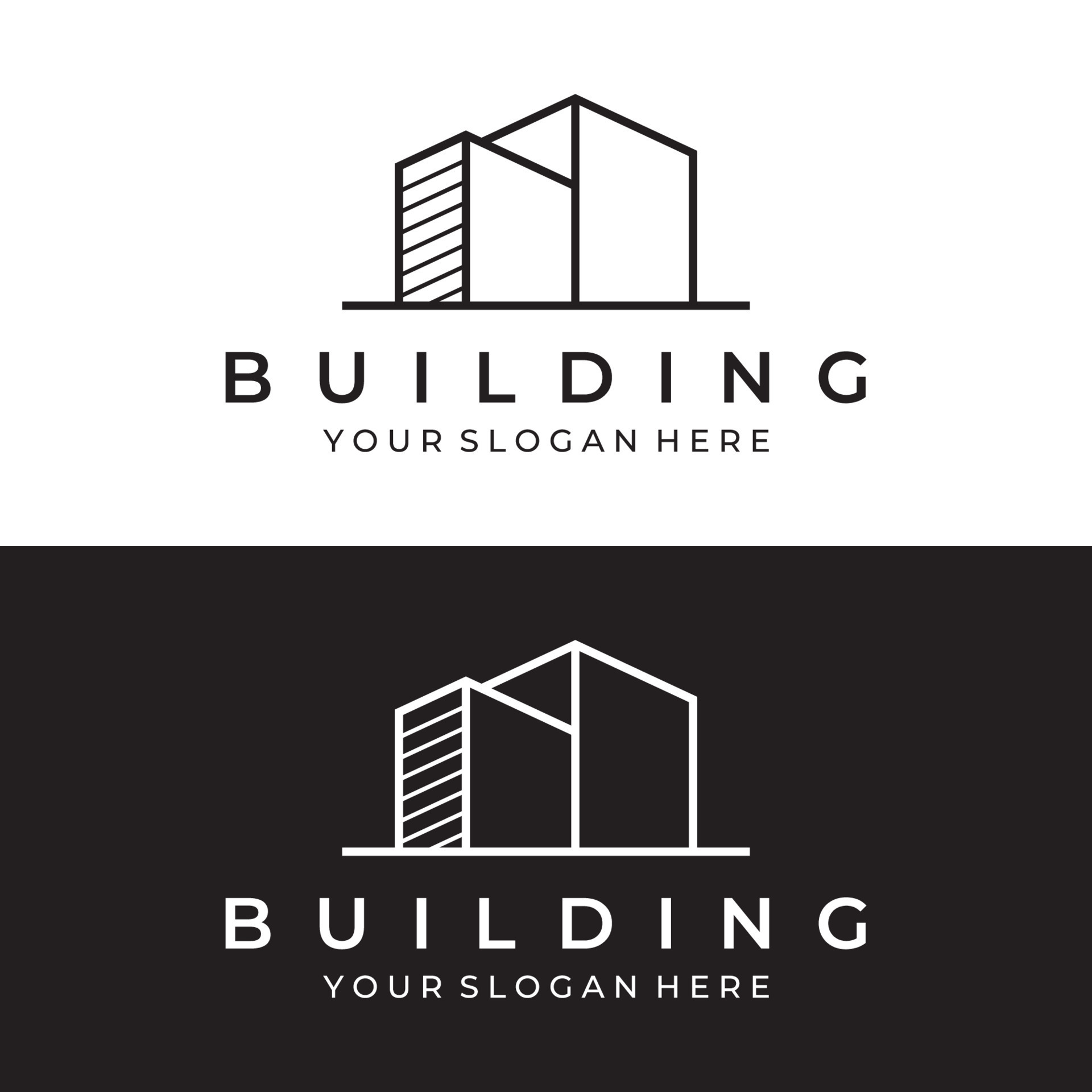 Logo design of modern and elegant luxury apartment buildings, houses, hotels and buildings