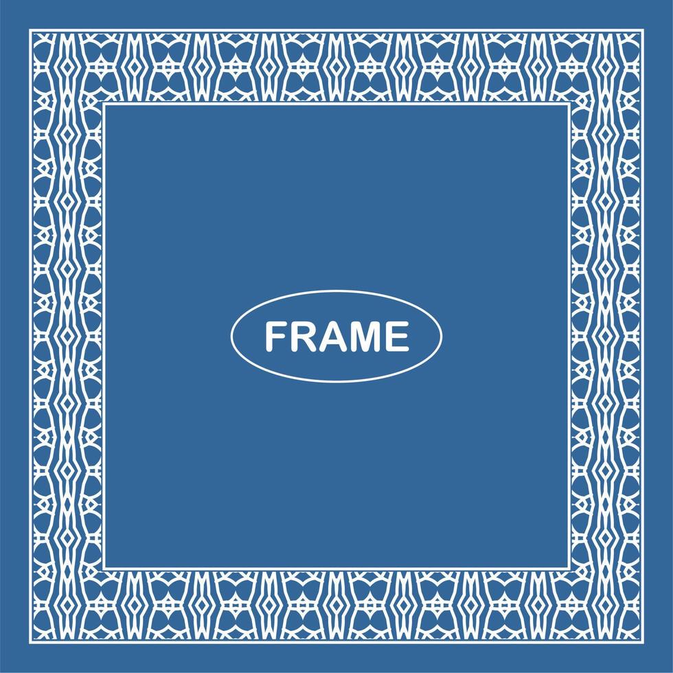 Vintage ornamental vector frame. Vector illustration template for design