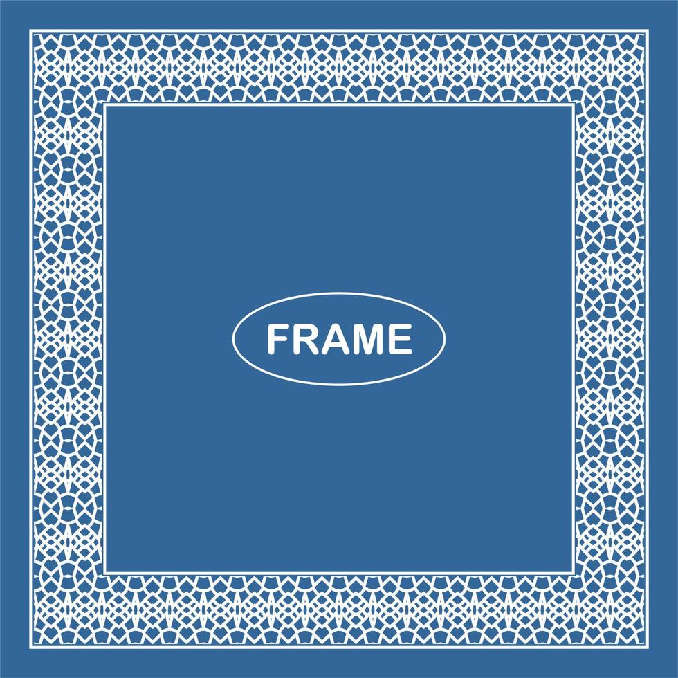 Vintage ornamental vector frame. Vector illustration template for design