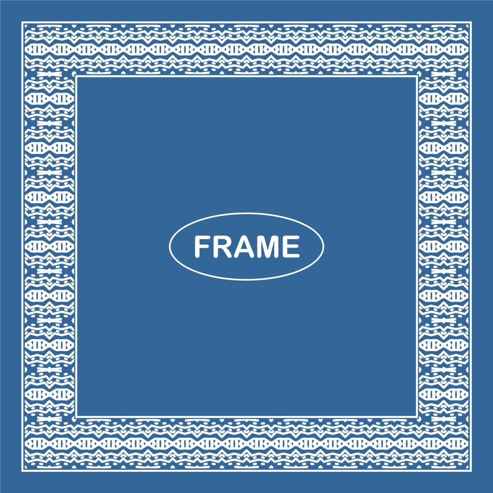Vintage ornamental vector frame. Vector illustration template for design