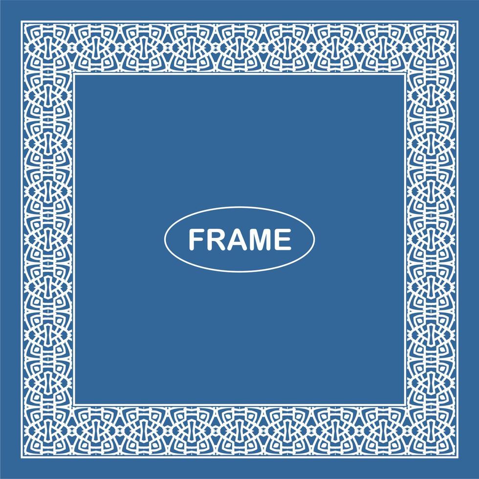 Vintage ornamental vector frame. Vector illustration template for design