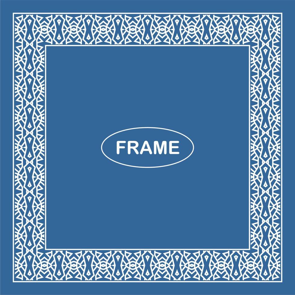 Vintage ornamental vector frame. Vector illustration template for design