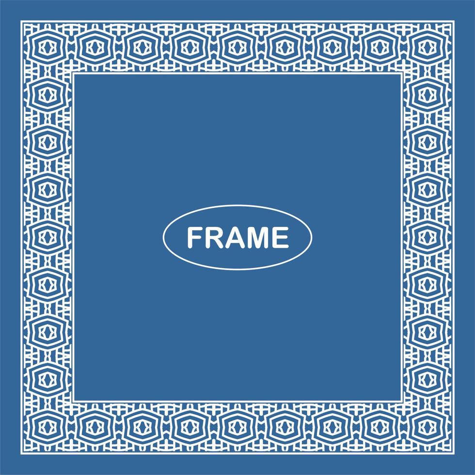Vintage ornamental vector frame. Vector illustration template for design