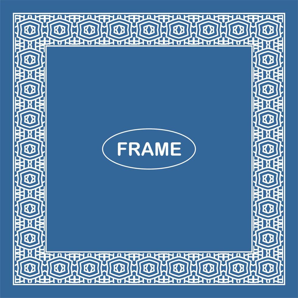 Vintage ornamental vector frame. Vector illustration template for design