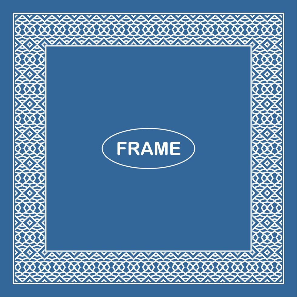 Vintage ornamental vector frame. Vector illustration template for design