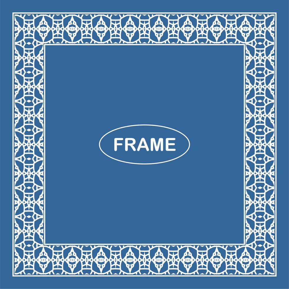 Vintage ornamental vector frame. Vector illustration template for design