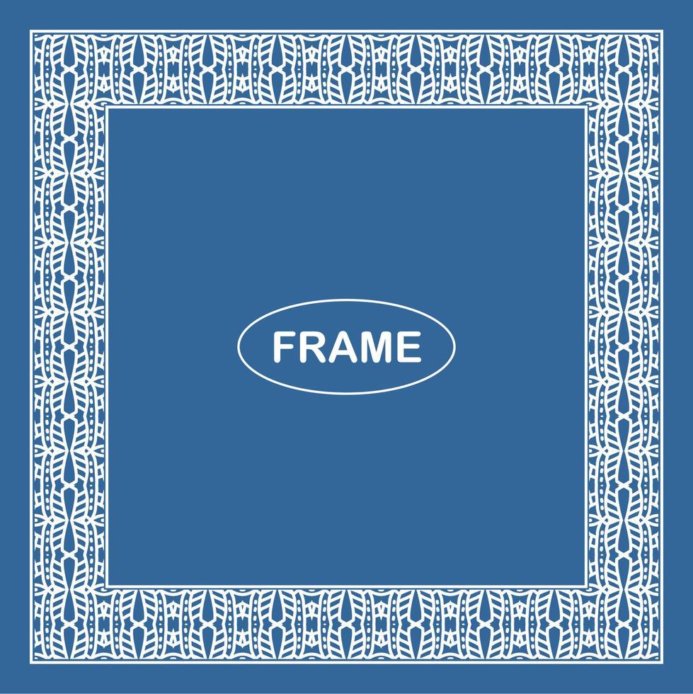 Vintage ornamental vector frame. Vector illustration template for design