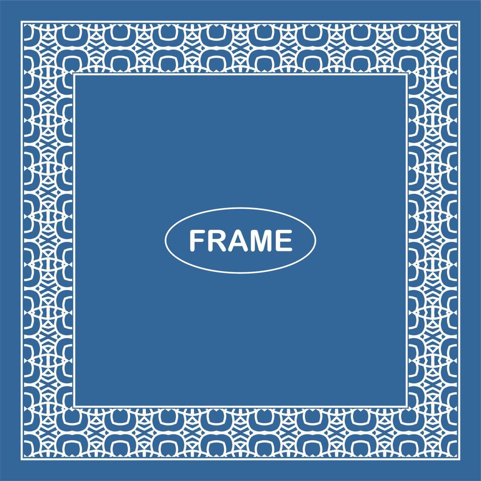 Vintage ornamental vector frame. Vector illustration template for design