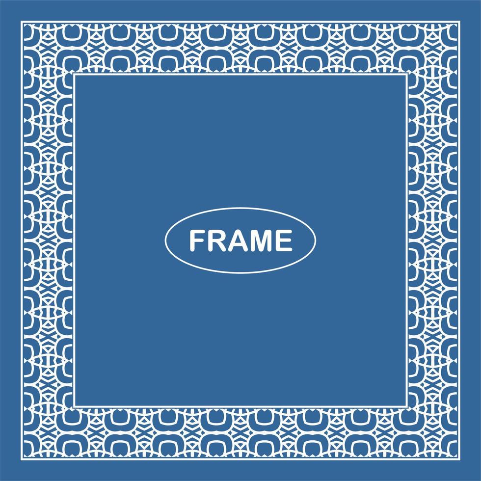 Vintage ornamental vector frame. Vector illustration template for design