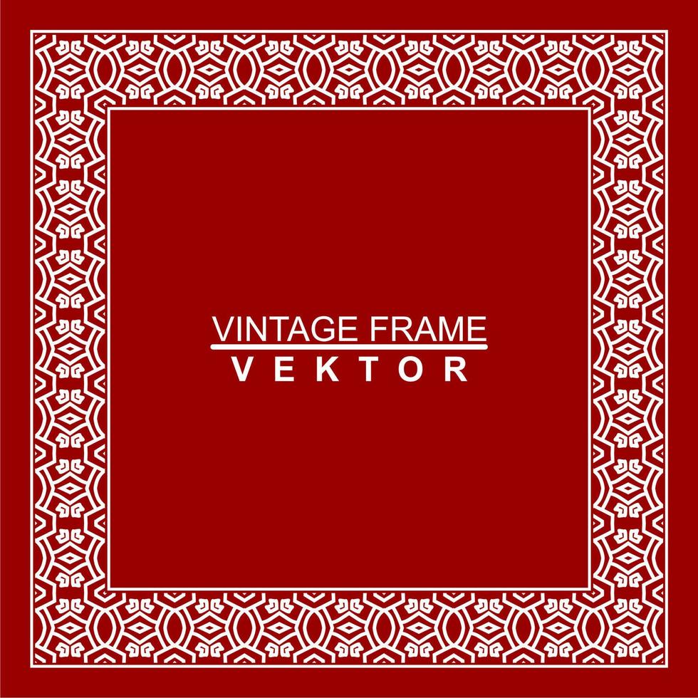 Vintage ornamental vector frame. Vector illustration template for design
