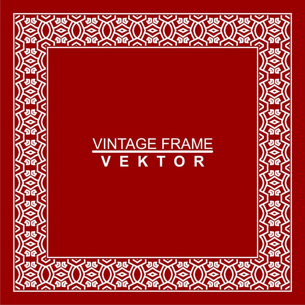 Vintage ornamental vector frame. Vector illustration template for design