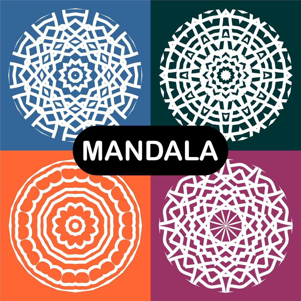 vector mandala set. templates for design