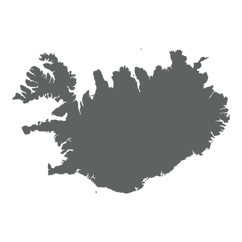 map of iceland vector