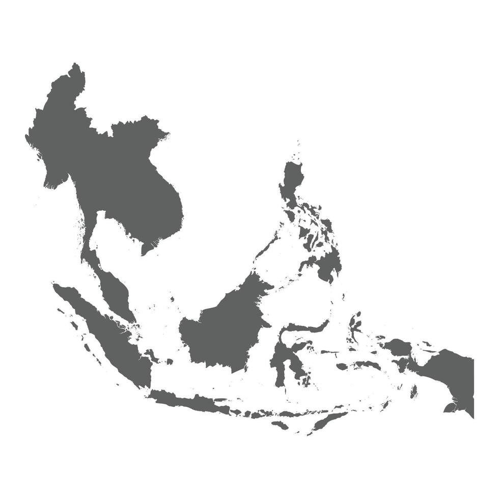 silueta del sudeste asiático vector