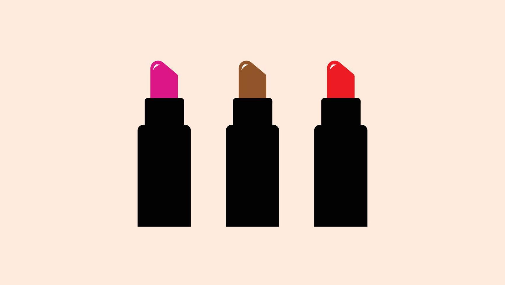 ilustración linda de lápices labiales vector