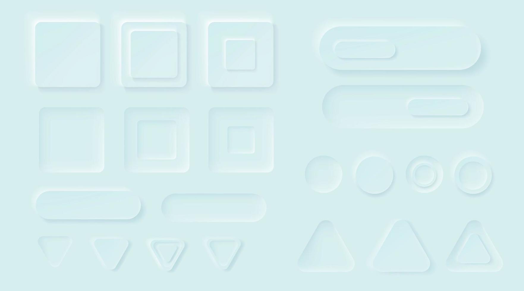 Control buttons mockup, media player interface vector