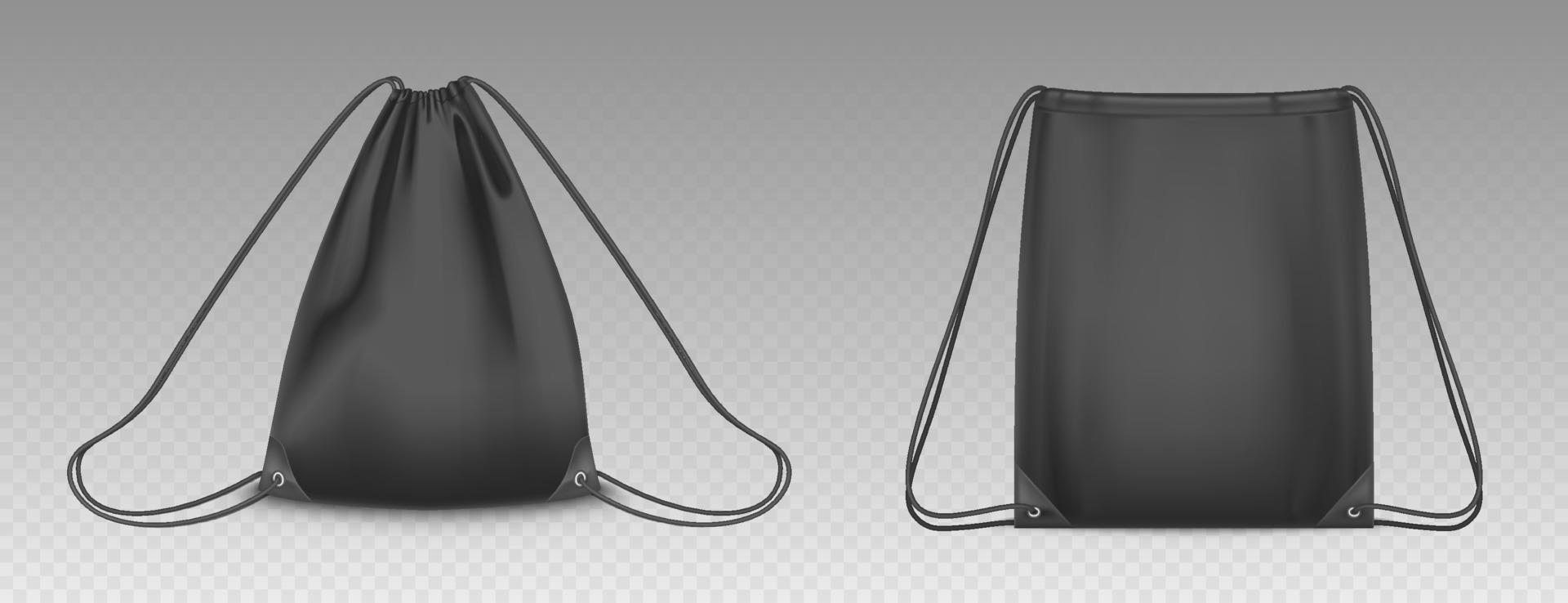 Vector backpack bag with drawstrings