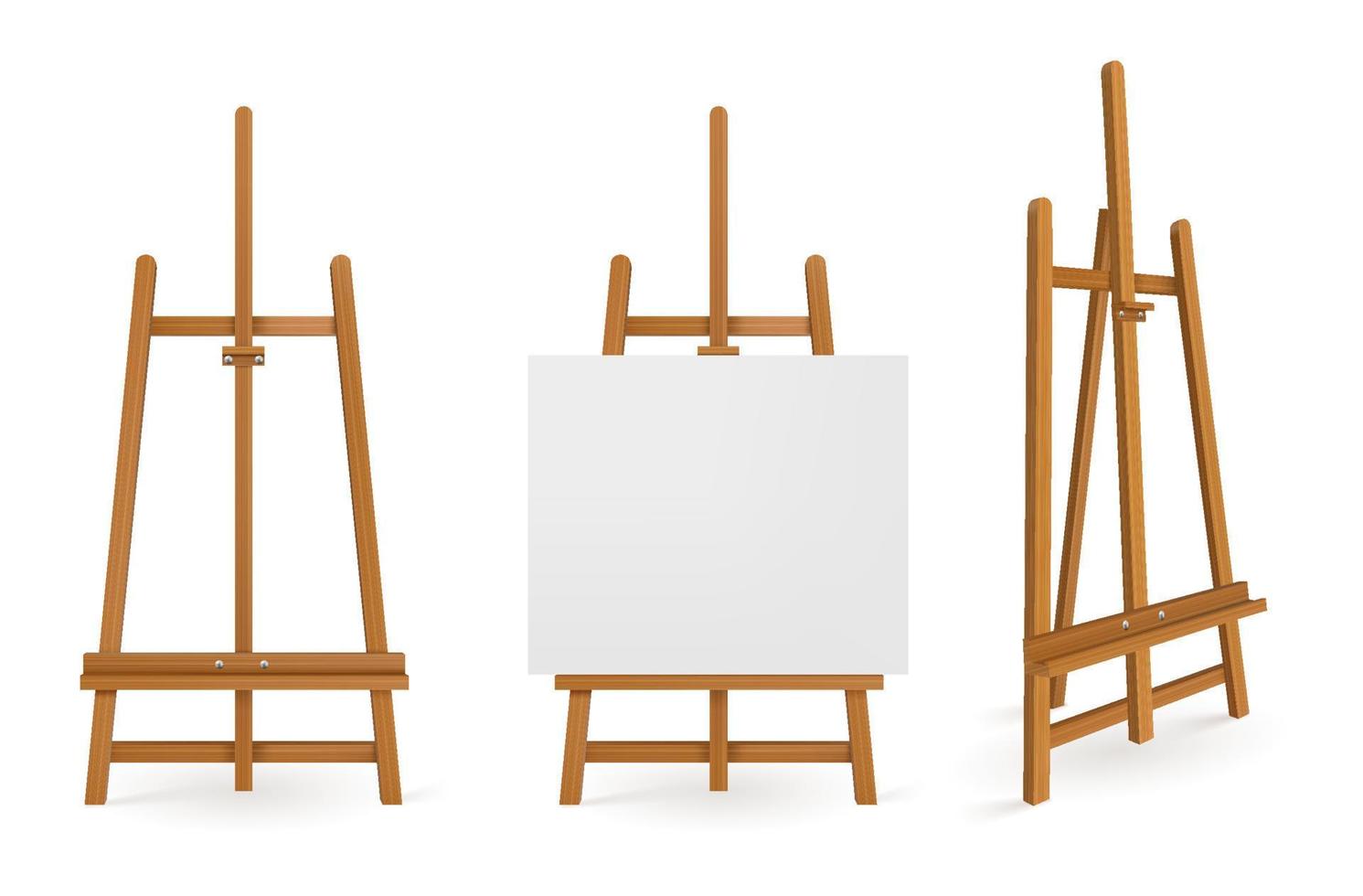 Wood easels or painting art boards with white Vector Image