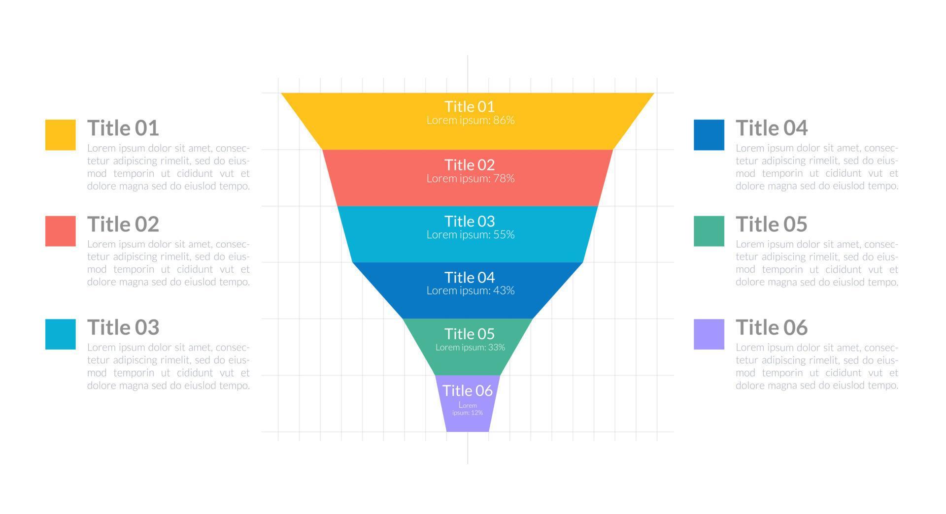 Employment process infographic funnel chart design template. Hiring