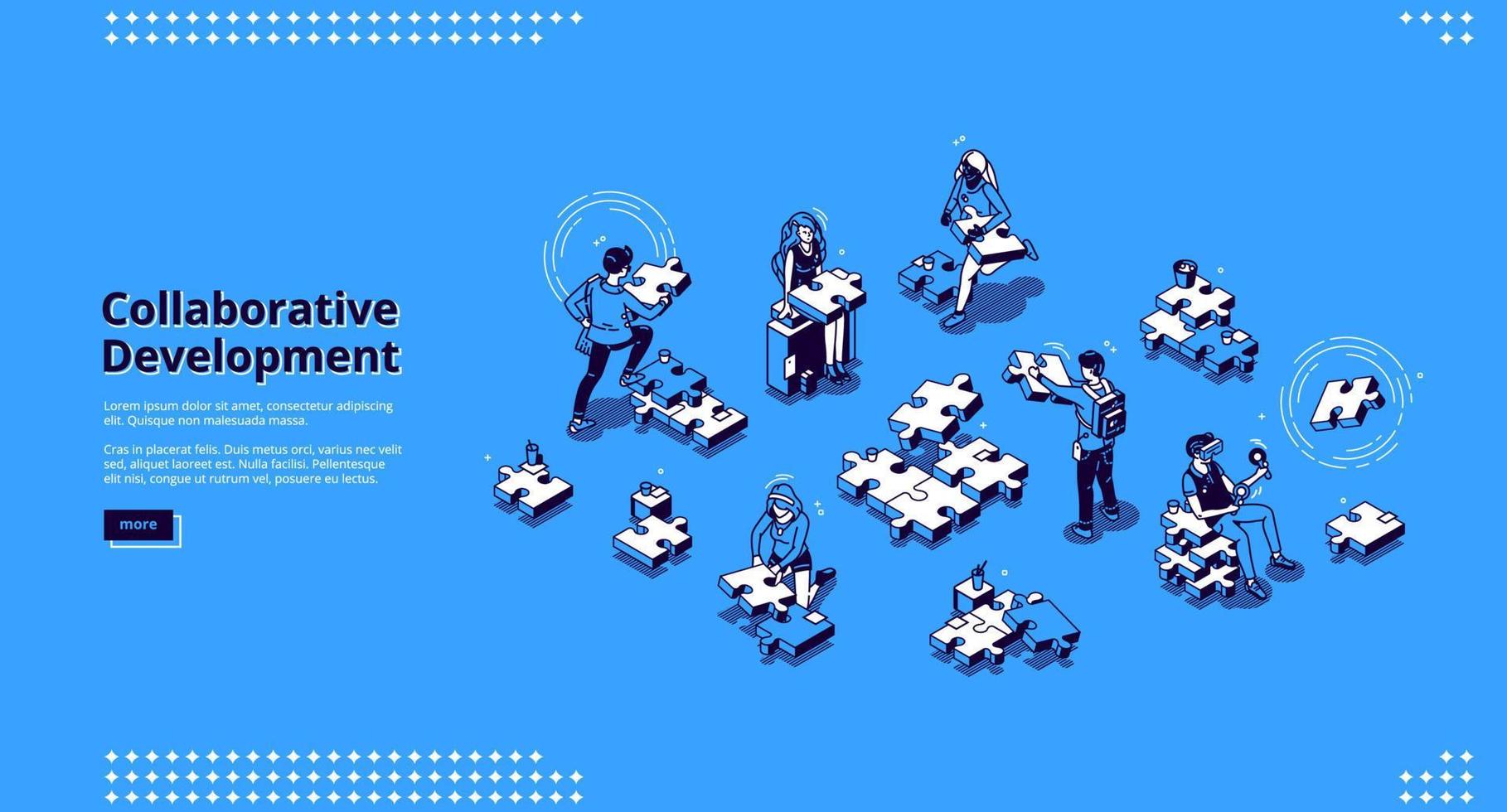 Business concept of collaborative development vector