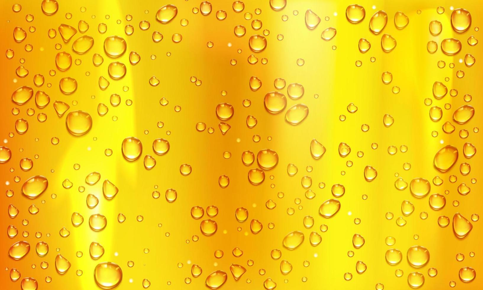 agua de condensación o gotas de cerveza en el vidrio. vector