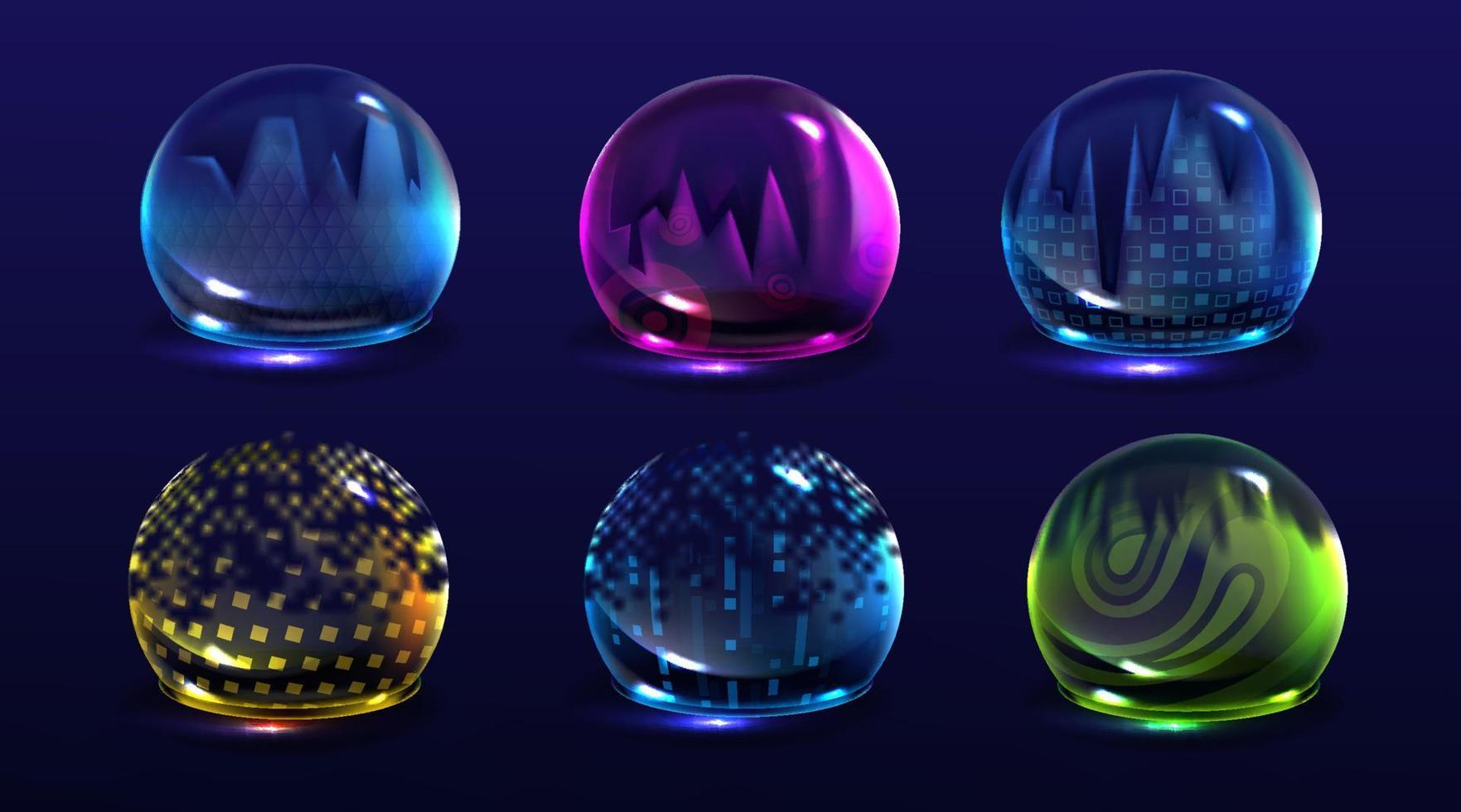 Vector broken bubble shields, energy barrieer