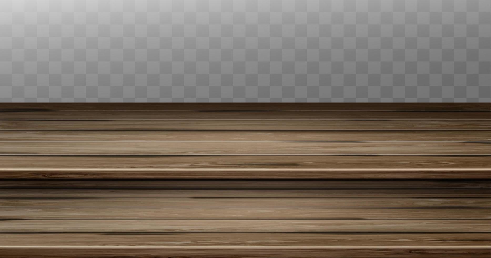 Vintage old tabletop, wooden brown countertop vector