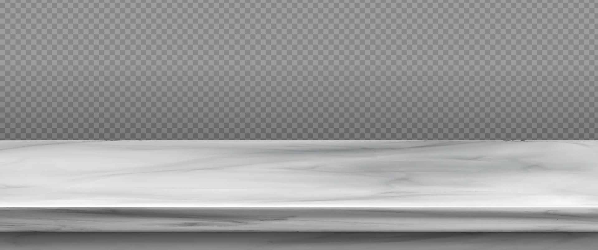White marble table top, stone display stand vector