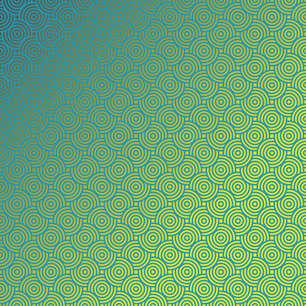 vector patrón geométrico azul y amarillo. Fondo abstracto de patrones sin fisuras con formas redondeadas