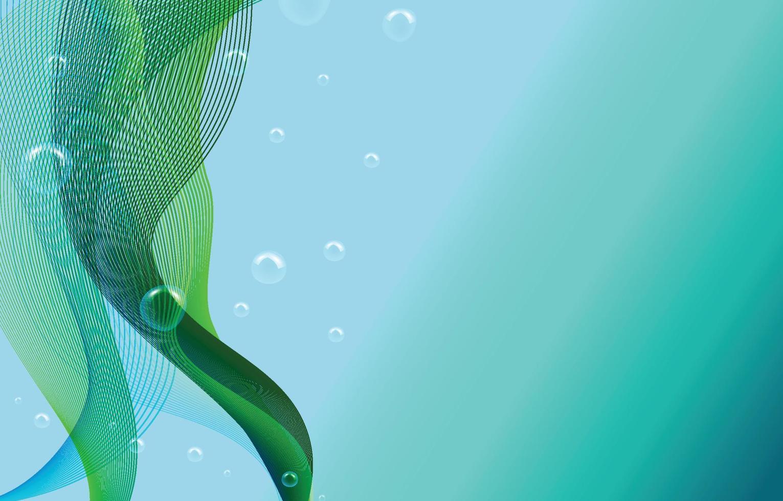 Abstract Blue Green Ocean Underwater Background vector