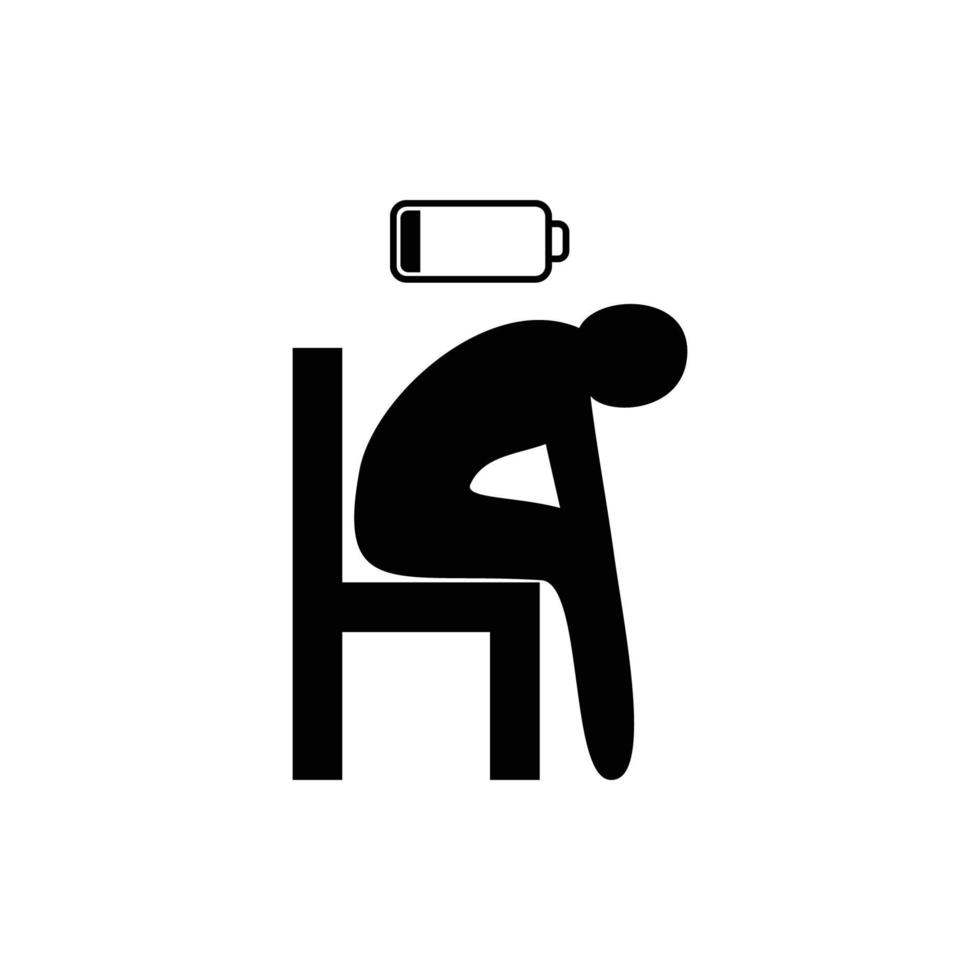 tired icon design. stress mental human sign and symbol. vector